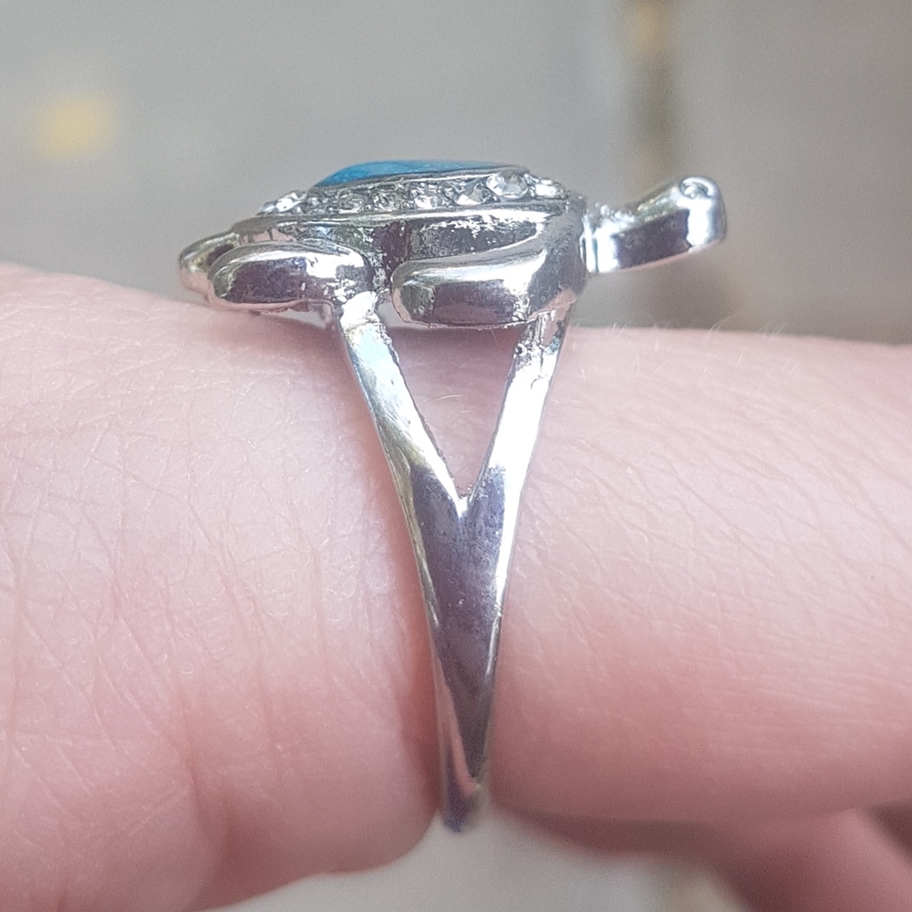 🐢 Blue Sea Turtle Ring 💍 - Picture 5 of 6